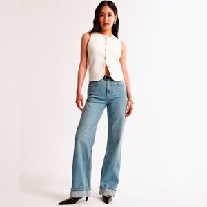 Abercrombie 90s High Rise Relaxed Jeans 25/0 short NWOT